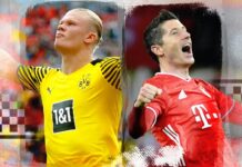 Lewandowski segue aumentando vantagem de gols na Bundesliga sobre lesionado Haaland; confira