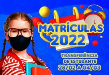 Matrículas para novos alunos iniciam dia 07 de março; transferência dia 28 de fevereiro. Veja a matéria abaixo!