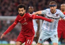 Liverpool vence West Ham e segue na caça ao líder Manchester City