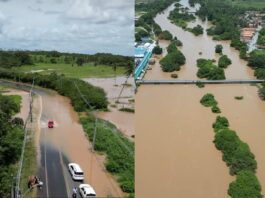 Rio transborda e deixa comunidade quilombola ilhada na Bahia