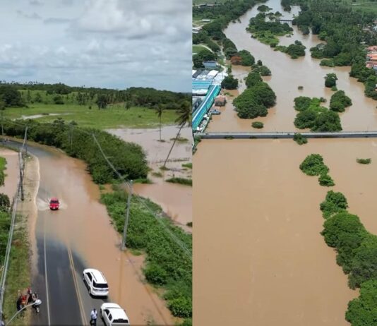 Rio transborda e deixa comunidade quilombola ilhada na Bahia