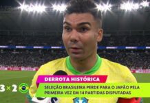 Brasil perde de virada para o Japão em dia de testes para Ancelotti