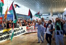 Manifestantes condenam tratamento policial a ativistas da flotilha