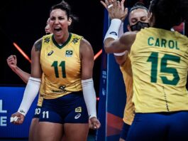 Invicto, Brasil encara campeãs olímpicas na Liga das Nações de Vôlei Invicto, Brasil encara campeãs olímpicas na Liga das Nações de Vôlei