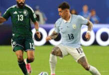 Uruguai arranca 1 a 1 com Arábia Saudita em estreia do Grupo H da Copa Uruguai arranca 1 a 1 com Arábia Saudita em estreia do Grupo H da Copa