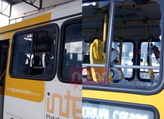 Ônibus é Alvo De Vandalismo Em Itapuã E Motorista Fica Ferido