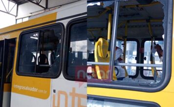 Ônibus é Alvo De Vandalismo Em Itapuã E Motorista Fica Ferido