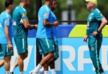 Brasil inicia preparação para oitavas da Copa contra Noruega Brasil inicia preparação para oitavas da Copa contra Noruega