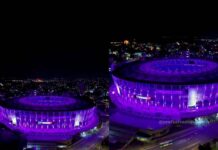 Arena Fonte Nova Ganha Iluminação Lilás Em Ação Pelos 20 Anos Da Lei Maria Da Penha