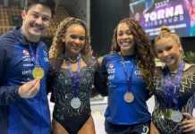 Flávia Saraiva e Rebeca Andrade garantem dobradinha do Brasil na trave Brasil fecha Copa do Mundo de ginástica com mais cinco pódios