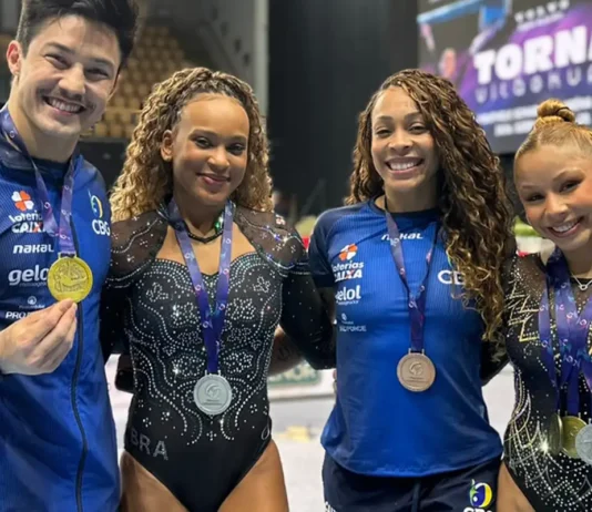 Flávia Saraiva e Rebeca Andrade garantem dobradinha do Brasil na trave Brasil fecha Copa do Mundo de ginástica com mais cinco pódios