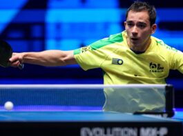 Após 2 vitórias, Calderano encara alemão nesta quinta no China Smash Após 2 vitórias, Calderano encara alemão nesta quinta no China Smash